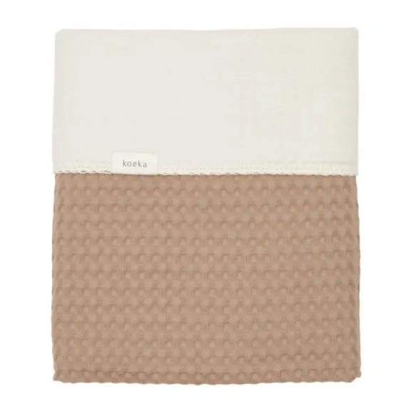 Koeka Amsterdam Wafel Ledikantdeken - Cotton Fleece - Natural