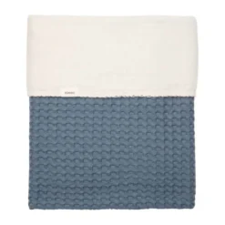 Koeka Amsterdam Wafel Ledikantdeken - maat 100 x 150 - Cotton Fleece - Bluestone