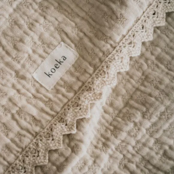 Koeka Elba Wiegdeken - Lace - Naturel