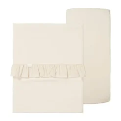 Koeka Faro Ruffle Set Wieg - Laken En Hoeslaken - Caffe