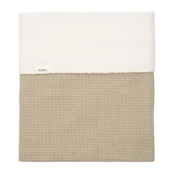 Koeka Malaga Wiegdeken - 100 x 75 - Cotton Fleece - Sage