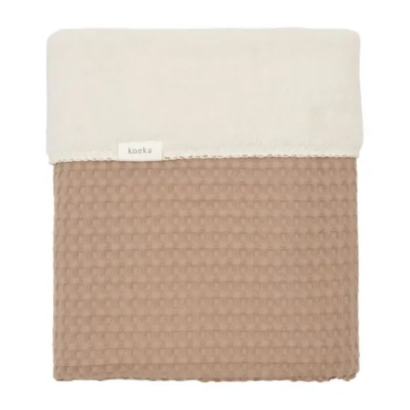 Koeka Oslo Teddy Eenpersoonsdeken - Wafel - Natural / Pebble