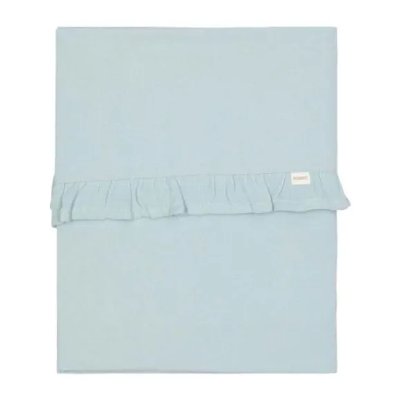 Koeka Wieg Laken & Hoeslaken Ruffle Combi Pack - Sky Onesize