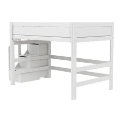 Life Time Hoogslaper Deluxe - White Wash - 152 cm - Met Trapkast