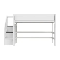 Life Time Hoogslaper Deluxe - White Wash - 152 cm - Met Trapkast