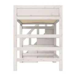 Life Time Hoogslaper Premium - White Wash - 177 cm - 120 cm - Met Trapkast