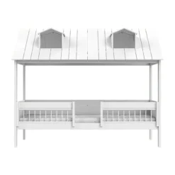 LIFETIME Beach House Huisbed - 90x200 cm - Premium Rolbodem - Wit