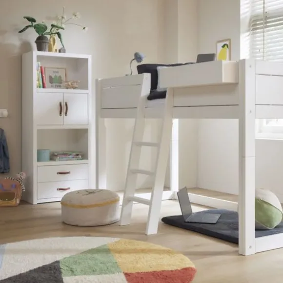 LIFETIME Bed Met Dakframe - 4-in-1 Bed - Premium Wit Gelakt
