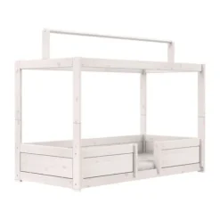 LIFETIME Bed Met Dakframe - 4-in-1 Bed - Premium Whitewash