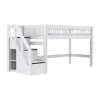 LIFETIME Breeze Halfhoogslaper Met Trapkast - Wit