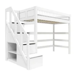 LifeTime Breeze Hoogslaper – Trapkast – Luxe Lattenbodem