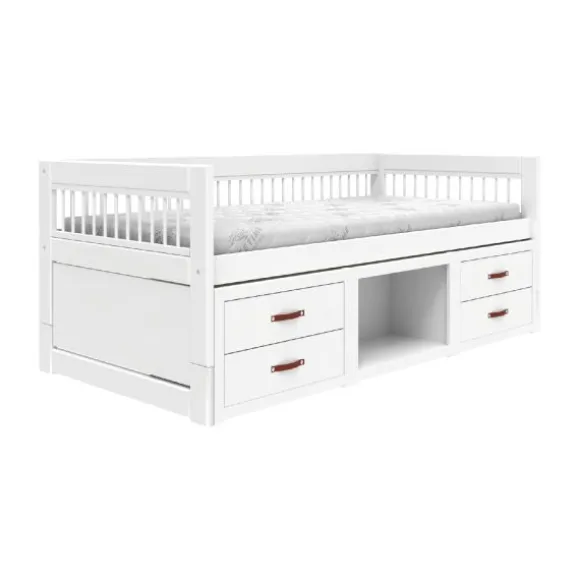 LifeTime Breeze Kajuitbed – Met Boekenkast – Luxe lattenbodem