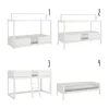 LIFETIME Kidsrooms 4 in 1 Bedcombinatie Met Dak Wit Gelakt