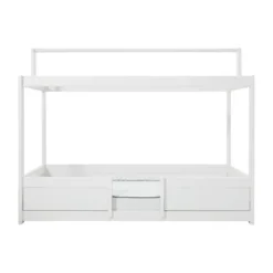 LIFETIME Kidsrooms 4 in 1 Bedcombinatie Met Dak Wit Gelakt