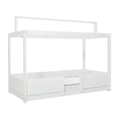 LIFETIME Kidsrooms 4 in 1 Bedcombinatie Met Dak Wit Gelakt