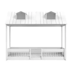LIFETIME Kidsrooms 2-in-1 Bed - Beach House - 90x200 cm - Wit Gelakt