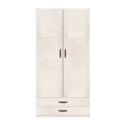 LIFETIME Kidsrooms Kledingkast 2-Deurs - 2 Laden - White Wash
