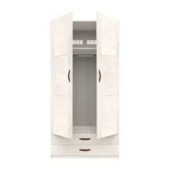 LIFETIME Kidsrooms Kledingkast 2-Deurs - 2 Laden - White Wash