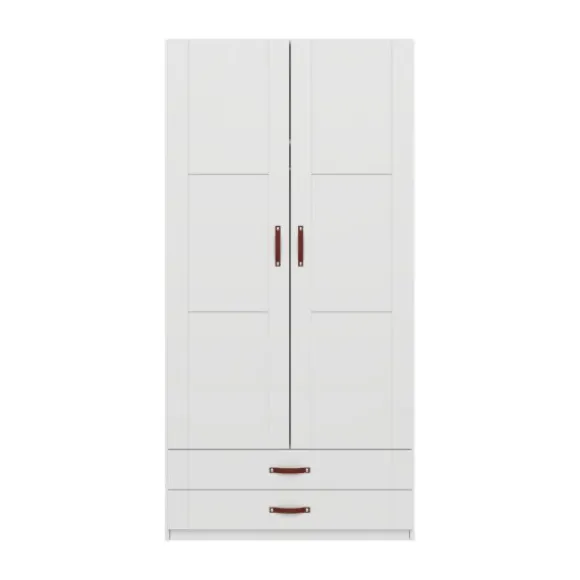 LIFETIME Kidsrooms Kledingkast 2-Deurs - 2 Laden - White Wash