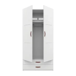 LIFETIME Kidsrooms Kledingkast 2-Deurs - 2 Laden - White Wash