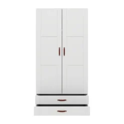 LIFETIME Kidsrooms Kledingkast 2-Deurs - 2 Laden - White Wash