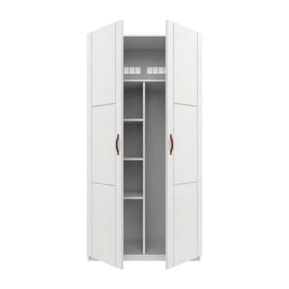 LIFETIME Kidsrooms Kledingkast 2-Deurs - Tussenwand - White Wash