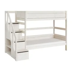 LIFETIME Kidsrooms Stapelbed Met Trapkast Whitewash
