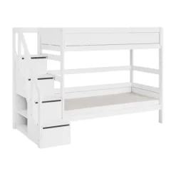 LIFETIME Kidsrooms Stapelbed Met Trapkast Whitewash