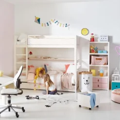 LIFETIME Kidsrooms Stapelbed Luxe Rechte Trap Whitewash