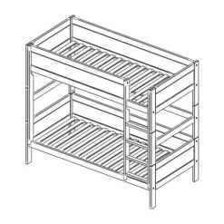 LIFETIME Kidsrooms Stapelbed Luxe Rechte Trap Whitewash