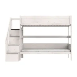 LIFETIME Kidsrooms Stapelbed met Trapkast – 90×200 cm – Premium Rolbodem