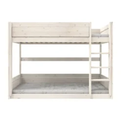 LifeTime Stapelbed – Laag – Luxe Lattenbodem – White-Wash