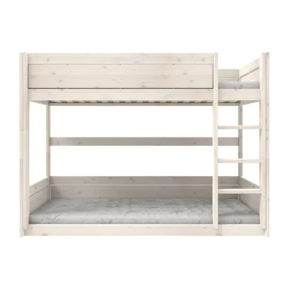 LifeTime Stapelbed – Laag – Luxe Lattenbodem – White-Wash
