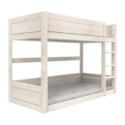 LifeTime Stapelbed – Laag – Luxe Lattenbodem – White-Wash