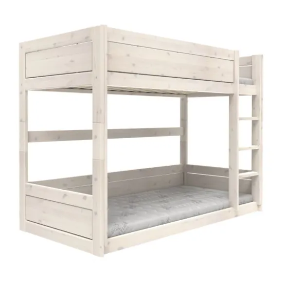 LifeTime Stapelbed – Laag – Luxe Lattenbodem – White-Wash