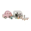Little Dutch Houten Auto Met Caravan