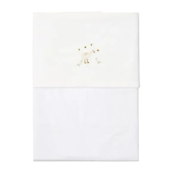 Little Dutch Ledikantlaken Geborduurd - Little Goose - 110 x 140 cm