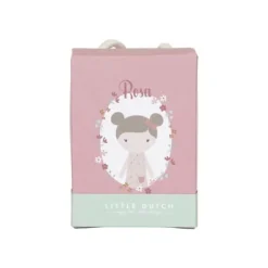 Little Dutch Little Pink Flowers Knuffelpop - Rosa - 10 cm