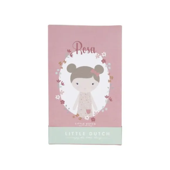 Little Dutch Little Pink Flowers Knuffelpop - Rosa - 50 cm