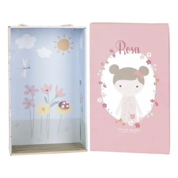 Little Dutch Little Pink Flowers Knuffelpop - Rosa - 50 cm