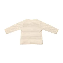 Little Dutch Stripe Lange Mouw T-Shirt - Maat 50 - Soft Beige