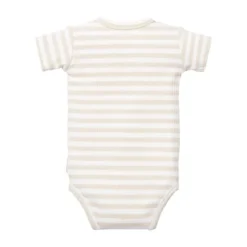Little Dutch Stripe Romper - Korte Mouw - Mt. 62 - Sand/White