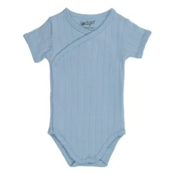 Lodger Solid Overslagromper Korte Mouw - Mt. 56 - Blue Fogg