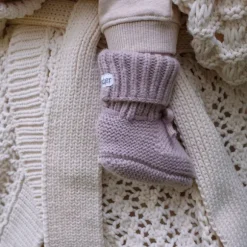 Lodger Wollen Babyslofjes - 0-6 Mnd Rose