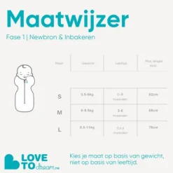 Love To Dream Swaddle Up Inbakerslaapzak - Fase 1 - 3-6 Mnd - Grijs