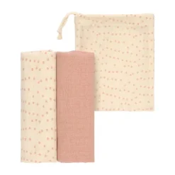 Lässig Hydrofieldoek Rose 80 x 80 cm 2 Stuks