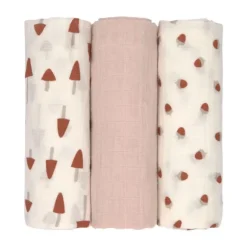 Lässig Little Forest Swaddle Powder Pink 3 Stuks