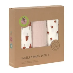 Lässig Little Forest Swaddle Powder Pink 3 Stuks