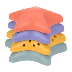 Lässig Starfish Stacking Toy - Pink / Lilac / Yellow / Blue