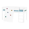 Manis-h BORR Combinatie Halfhoog Bed Met Lattenbodem En Klinwand - 90 x 160 cm